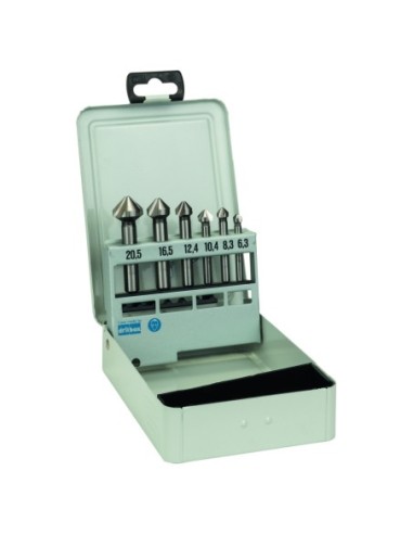 BOSCH 2608597527 Avellanador cónico HSS:set 6uds:6.3-20.5