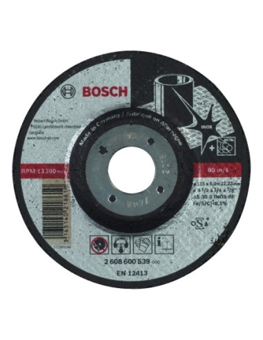 BOSCH 2608600539 Disco desbaste acodado Expert Inox AS 30 S INOX BF 115 6