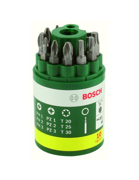 BOSCH 2607019452  Set con 10 unidades para atornillar