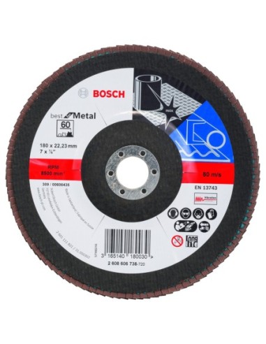 BOSCH 2608606738 Plato pulidor X571 Best for Metal Ø 180 mm