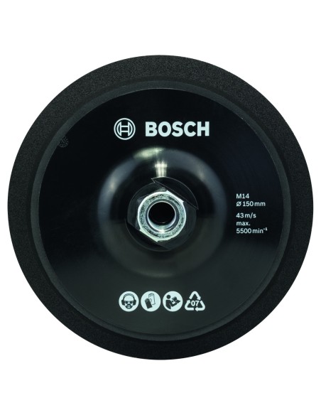 BOSCH 2608612027 Plato de goma M 14  con cardillo Ø 150 mm