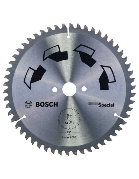 BOSCH 2609256891 hoja de sierra circular ESPECIAL D 190 mm Diámetro  20 mm Z  54