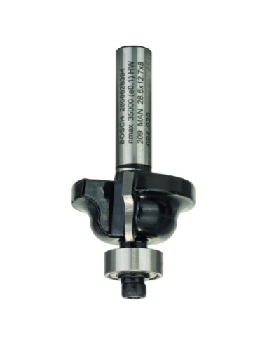 BOSCH 2608628394 Fresa perfilar B 8 mm R1 4 mm B 8 mm L 124 mm G 54 mm