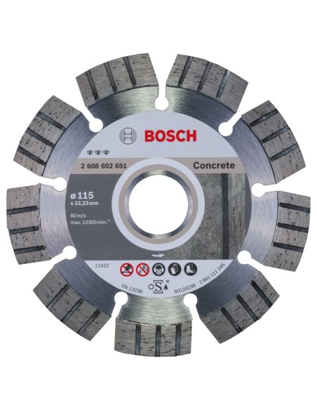 BOSCH 2608602651 Disco corte diamante Best Concrete 115x2223x22x12