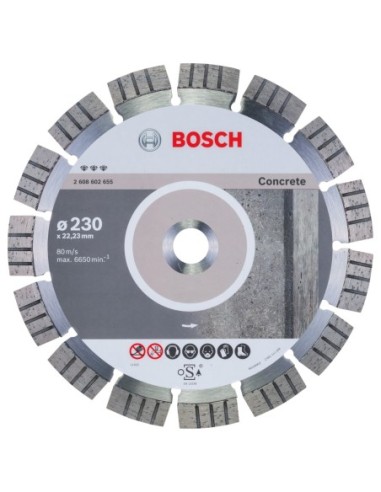 BOSCH 2608602655 Disco corte diamante Best Concrete 230x2223x24x15