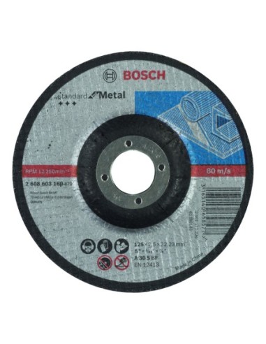 BOSCH 2608603160 Disco corte acodado Standard Metal A30S BF 125 2223 25