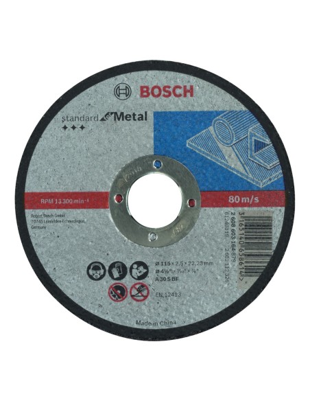 BOSCH 2608603164 Disco corte recto Standard Metal A 30 S BF 115 2223 25