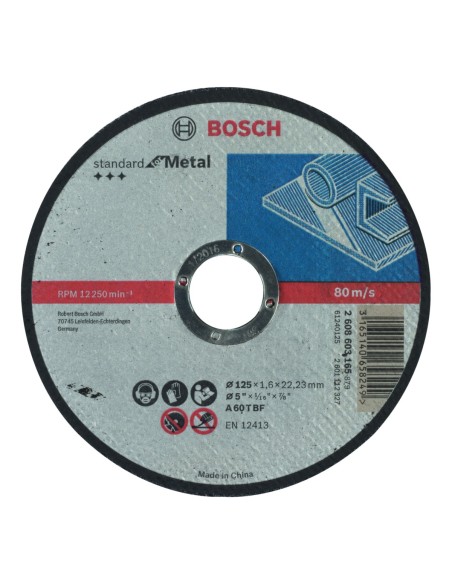 BOSCH 2608603165 Disco corte recto Standard Metal A 60 T BF 125 2223 16