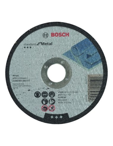 BOSCH 2608603166 Disco corte recto Standard Metal A 30 S BF 125 2223 25