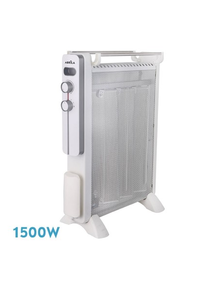 Radiador de mica de 1500W - Modelo CAICOS Blanco y Gris (63,5x45x21 cm)