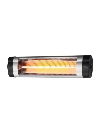 Calefactor exterior infrarrojo de cuarzo AUSTRAL Negro y Cromo de 1500 W