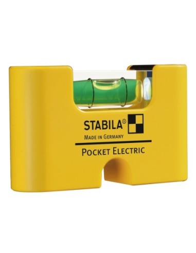 Nivel de burbuja de bolsillo magnético STABILA POCKET LEVEL ELECTRIC con funda para cinturón